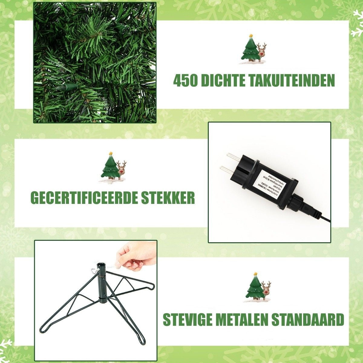 Coast Halve Kunstkerstboom met 150 LED-lampjes - 210 cm