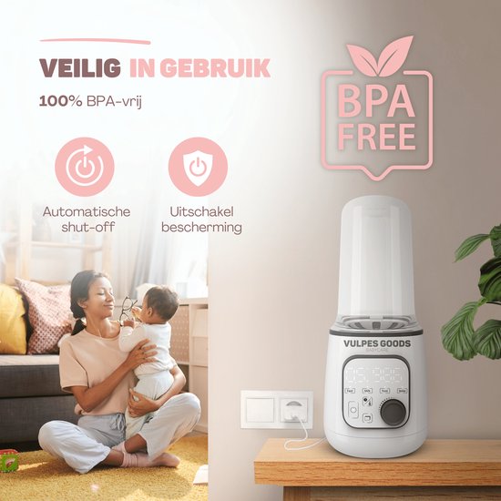 Vulpes Goods® BabyCare - Flessenwarmer PRO 10in1 - Flesverwarmer - Flessenverwarmer - Verwarming van vloeistoffen en eten