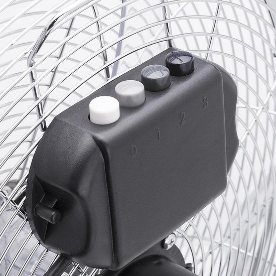 Tristar Metalen Vloerventilator 50 cm – 3 Standen – Boxventilator – 130° Instelbaar – Sterke Luchtstroom – VE-5885