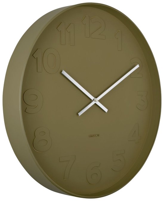 Karlsson Wandklok Mr. Green - Groen - Ø51cm - Wandklok