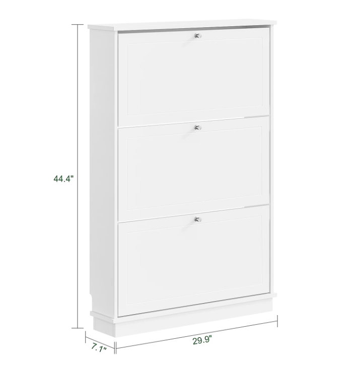 SoBuy Schoenenkast 76 x 18 x 113 cm - Wit - Ruimte voor 12 Paar Schoenen