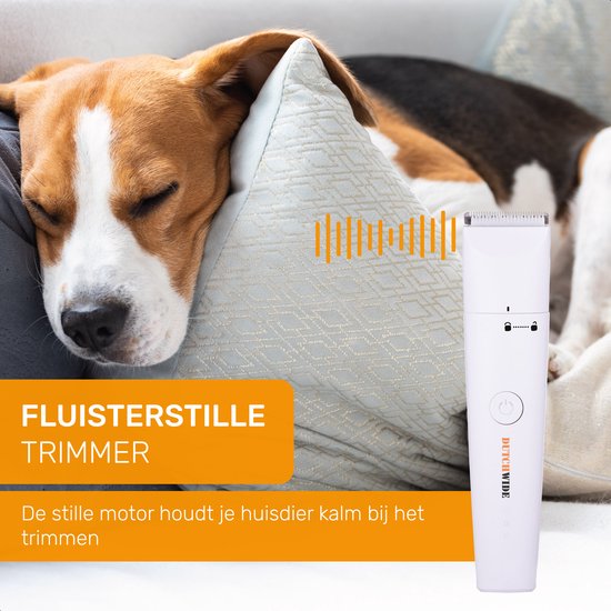 Dutchwide Honden en Katten - Voor dikke vacht - stille Tondeuse - Draadloos - zwart
