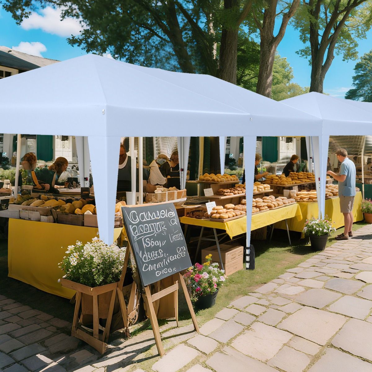 Coast Pop-up Partytent - opvouwbaar vouwpaviljoen - UV-bescherming 50+ - wit 3 x 6 m