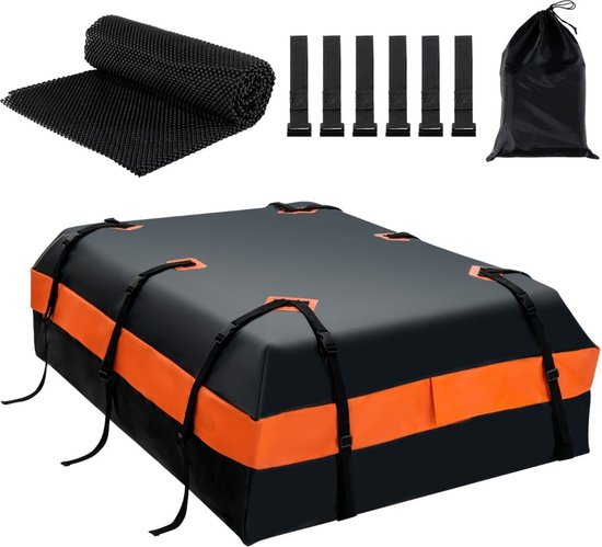 Coast dakkoffer - waterdicht - 560L - voor alle voertuigen - 4,5kg - 132 x 100 x 43cm - zwart en oranje
