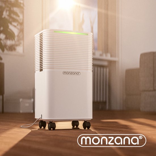 Monzana Luchtontvochtiger – 12L/dag Stil <38 dB 200W 20m² Wielen – Wit