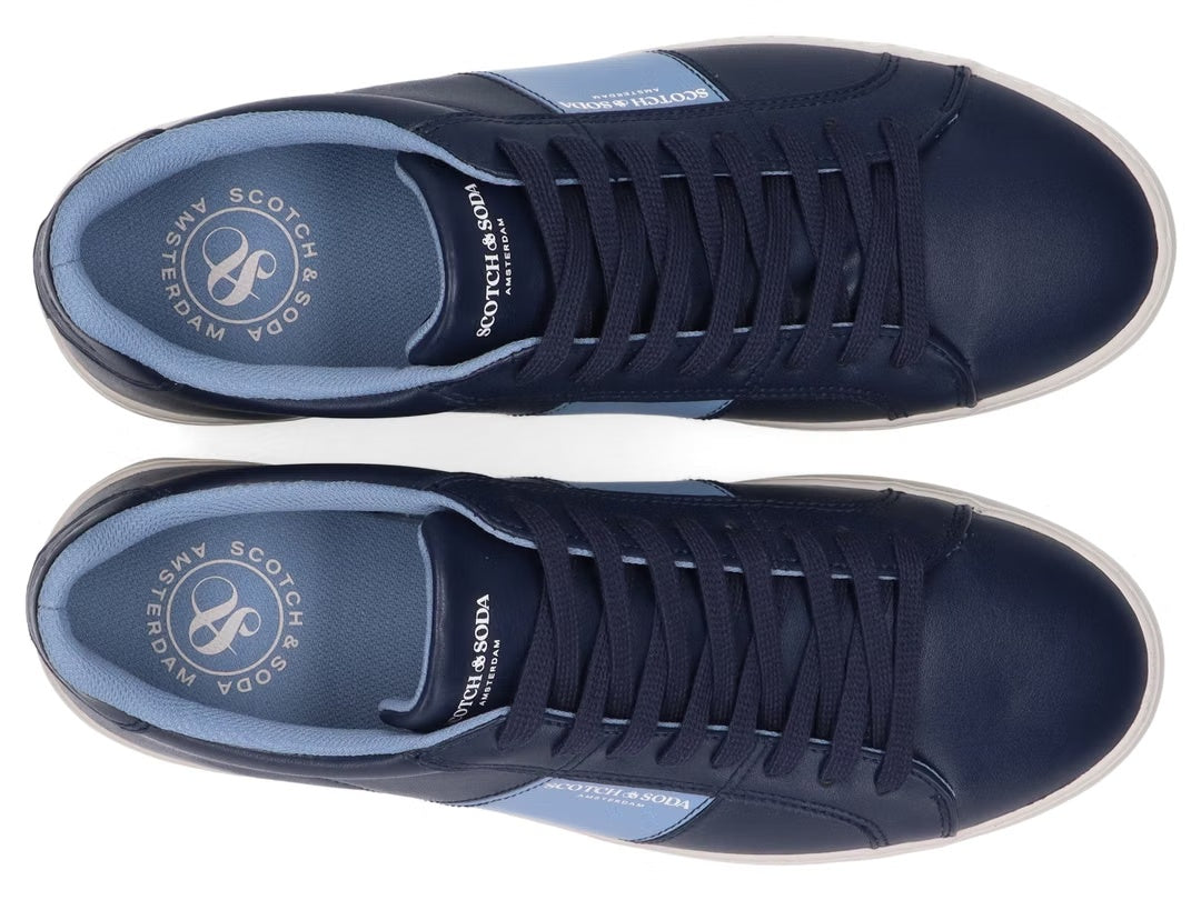 Scotch & Soda Ton Stripe Sneakers - Navyblauw - Heren - Maat 44