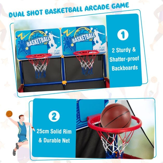 Coast Basketbalset voor kinderen - Speelhal - 2 Spelers - 90 x 90 x 140 cm