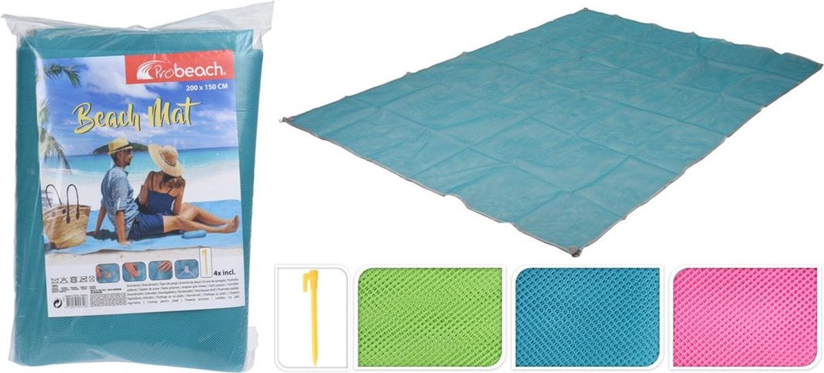 Pro Beach Strandmat zandvrij 200x150cm (1 stuk) assorti
