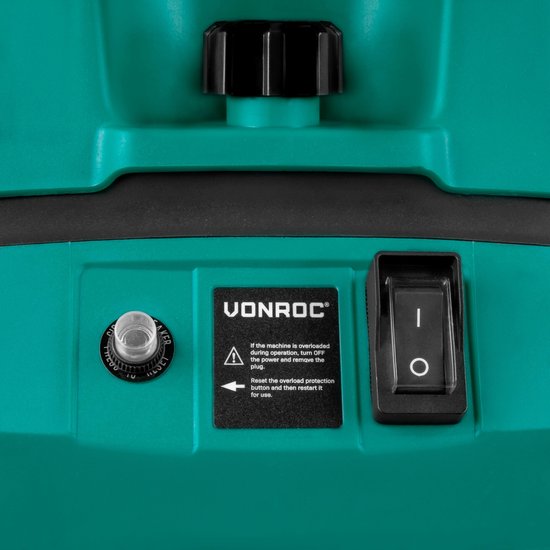 VONROC Hakselaar/Shredder 2500W – Voor takken tot Ø45mm – Incl. 45L opvangzak & duwstok