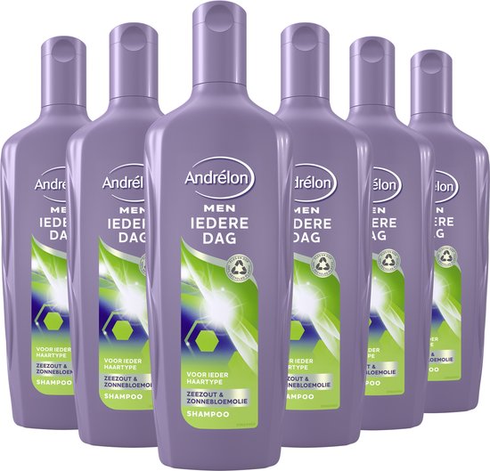 Andrélon Men Iedere Dag Shampoo - 6 x 300 ml - Voordeelverpakking