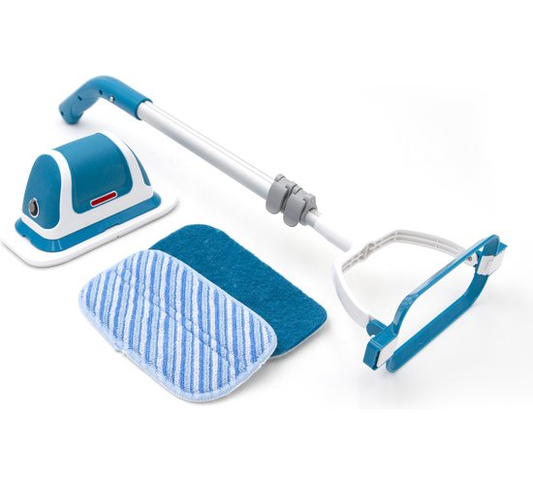 Livington MultiScrubber elektrische schrobber - accu-mop voor moeiteloos dweilen, schrobben en boenen - 2-in-1 dweilsysteem als handschrobber & vloermop - Mail Order Edition