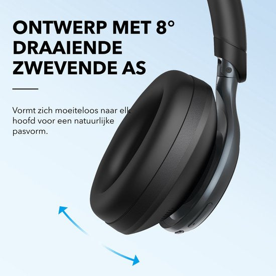 Anker soundcore Space One Draadloze Headset - Noise Cancelling - Zwart