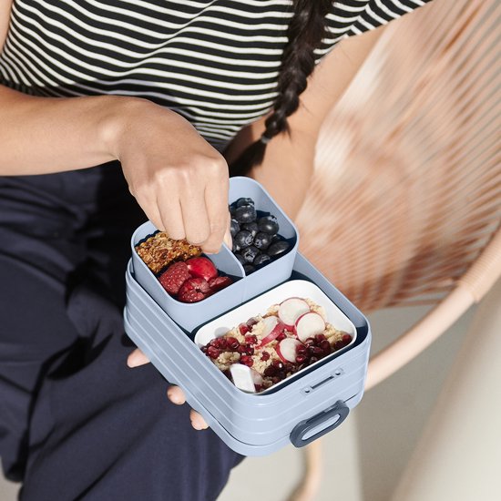 Mepal Bento Lunchbox midi - Broodtrommel - 4 boterhammen - Nordic blue
