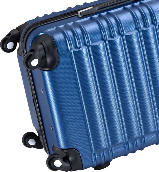 Trolley Reiskofferset / Kofferset Rome - 4-delig - Blauw - ABS