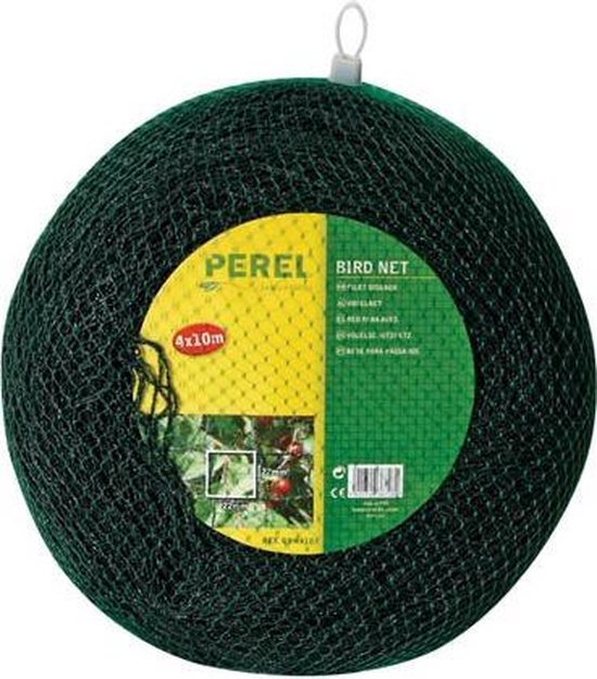 Vogelnet, polyester, maaswijdte 2 cm², 4 x 10 m, groen