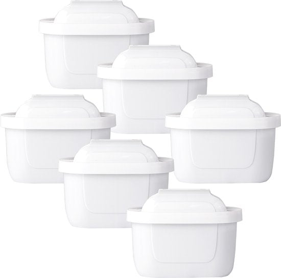 Saaf Filterpatronen geschikt voor Brita - 6 Stuks - Waterfilter - Filter voor o.a. Maxtra - Wit