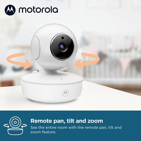 Motorola Nursery Babyfoon met Camera - VM55 - 5-inch Kleurendisplay - Draadloos - Infrarood Nachtzicht - Kantelende Camera - Terugspreekfunctie
