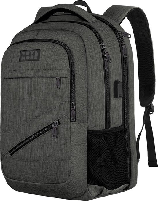 TRVLMORE Rugzak - 36L - 17 inch - Laptop Rugtas - Schooltas - Heren en Dames - Laptoptas - Spatwaterdicht Grijsgroen
