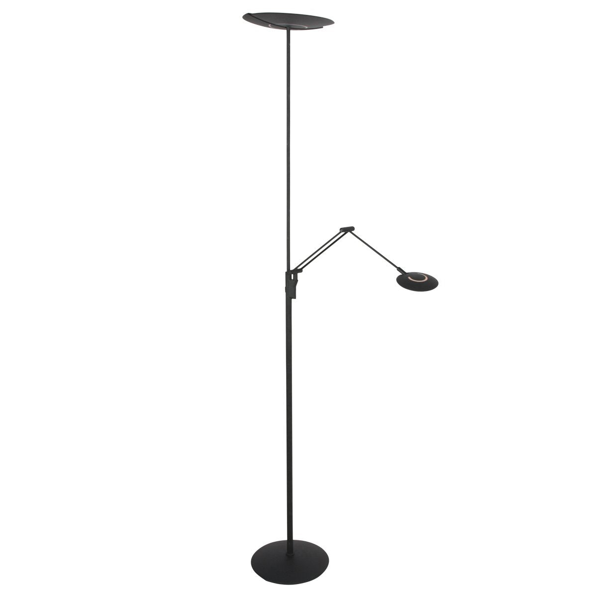Steinhauer Exclusive - vloerlamp - Zenith2 - zwart - kunststof metaal - design lamp - LED - 4390ZW