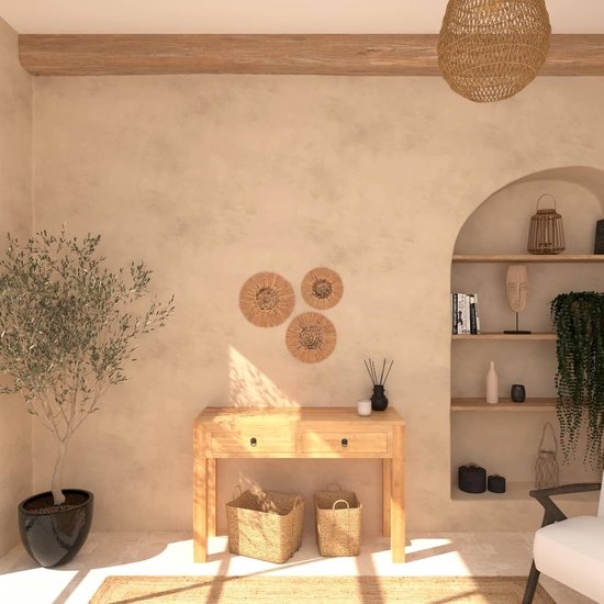 Atmosphera Wanddecoratie set - Raffia - Rond - 3 stuks