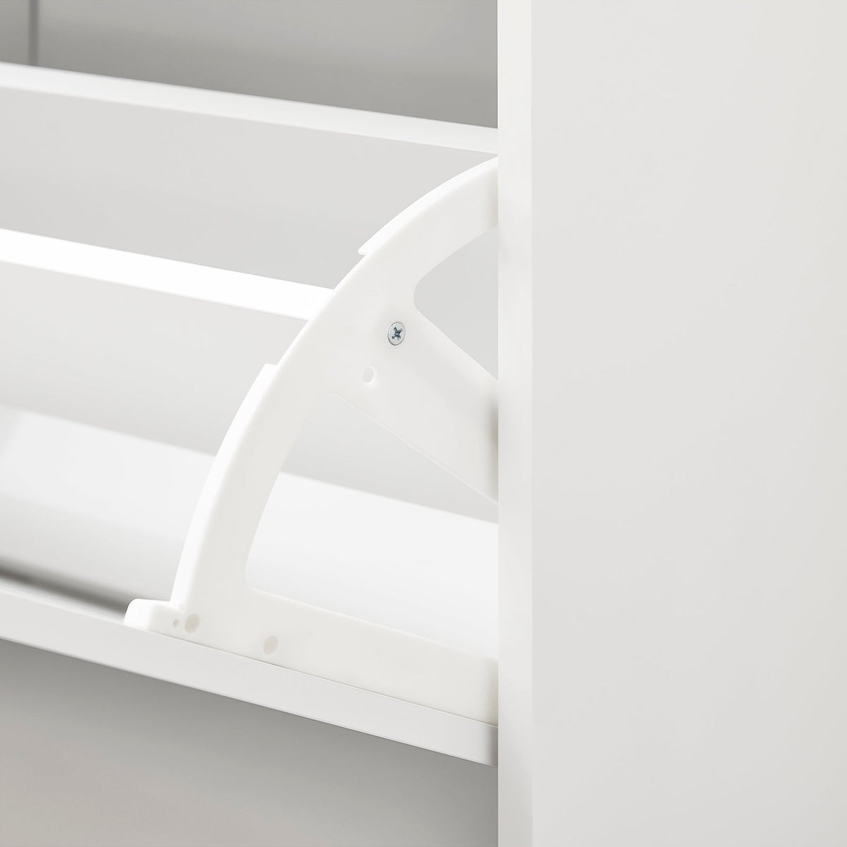 sobuy schoenenkast schoenenbank FSR151-L-W - 105 x 24 x 52 cm - wit met grijs kussen