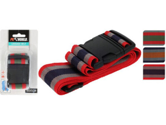 Redcliffs Kofferriem 180x5cm – Rood, Blauw & Grijs