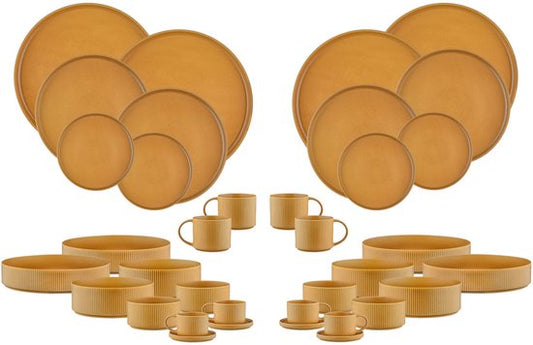SCANDI Compleet Servies - 36 stuks - Oker
