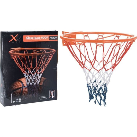 XQ Max Luxe Basketbalring met Net - 3 delig - 46 cm