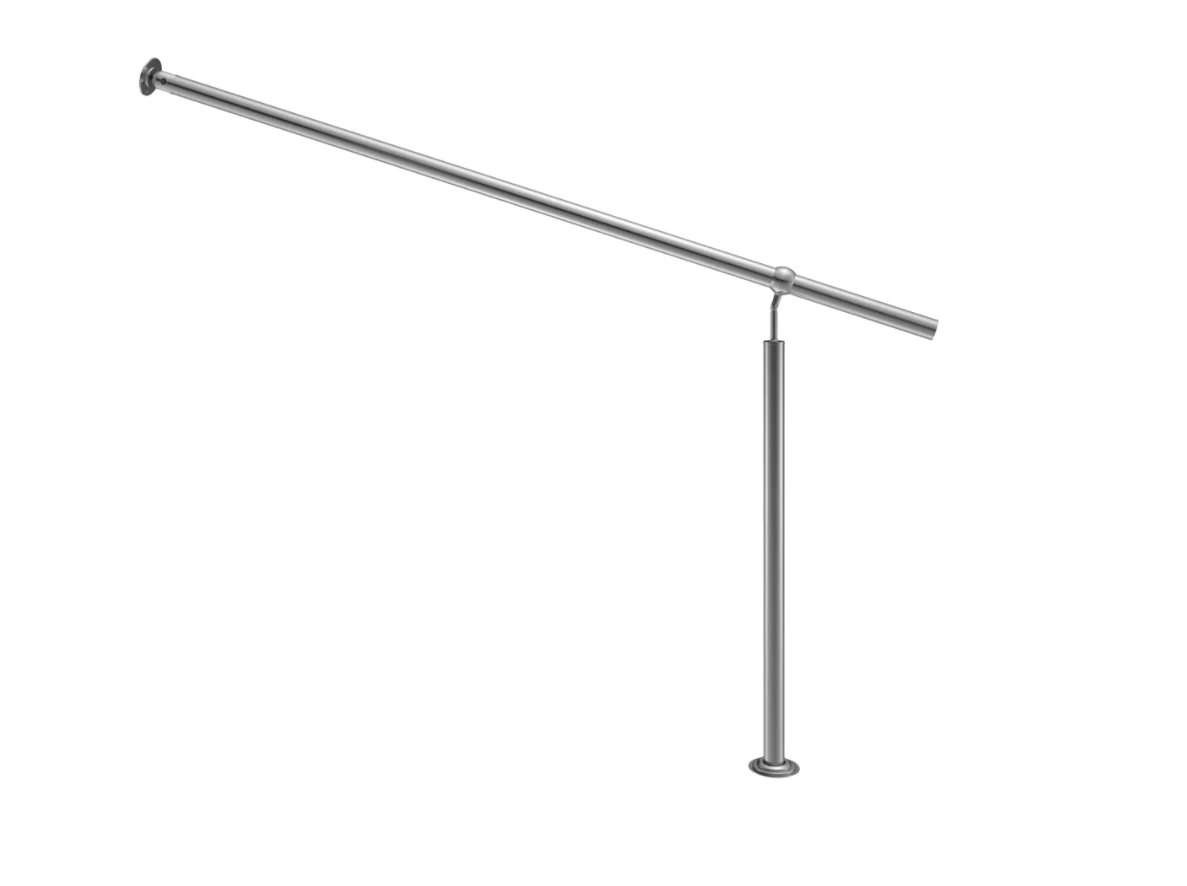 Monzana Trapleuning 160 cm – Roestvrijstaal Incl. Montagehandleiding