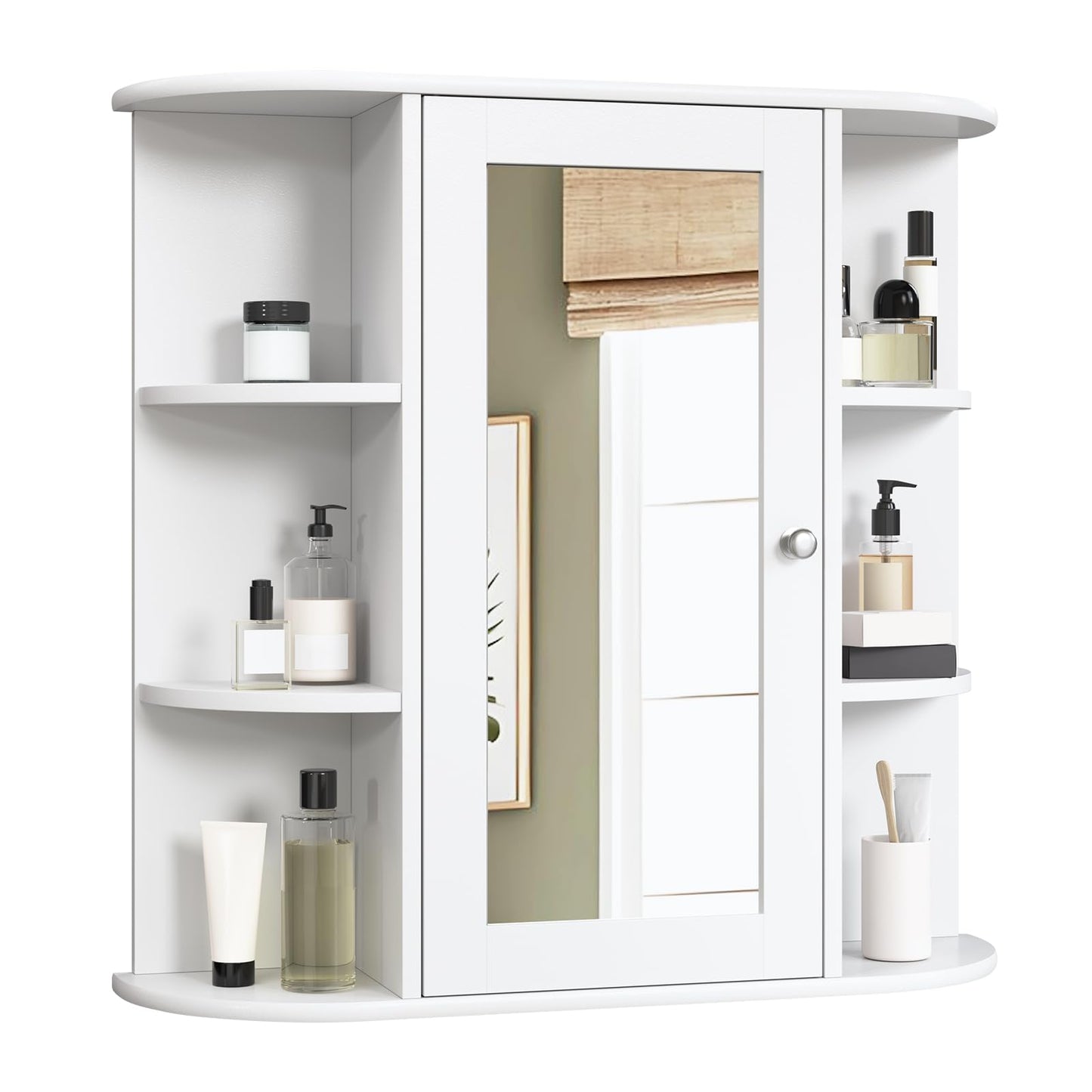 Esituro Spiegelkast - 60x58x16cm - Wandkast - MDF - Wit