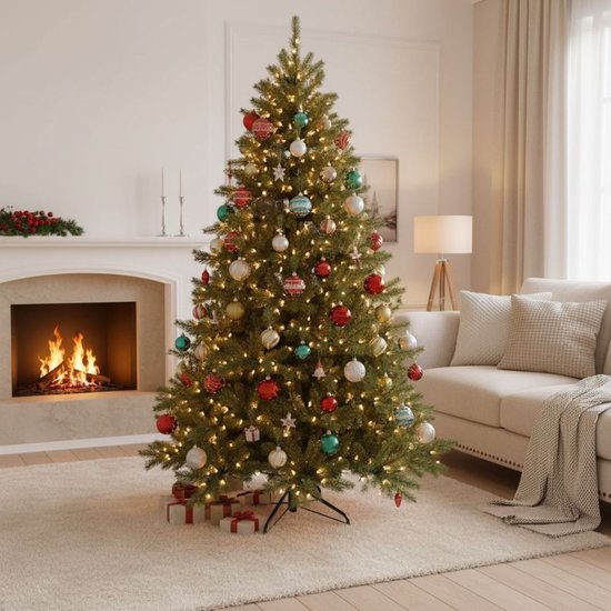 Triumph Tree Sherwood Deluxe - Kerstboom met Volle Uitstraling en 1092 Takken - Kerstversiering voor Binnen - Kunstboom Makkelijk op te Zetten - 155 x 112 cm - Groen
