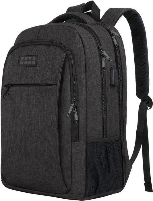 TRVLMORE Rugzak - 36L - 17,3 inch - Laptop Rugtas - Schooltas - Unisex - Spatwaterdicht Antraciet