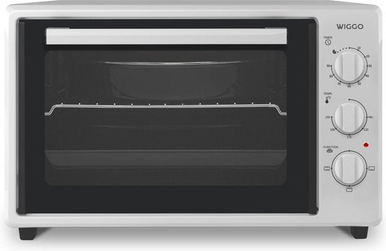 Wiggo WMO-E353(W) - Vrijstaande Mini Oven - Electrisch - 50 CM - 35 liter - 1800 W - Wit