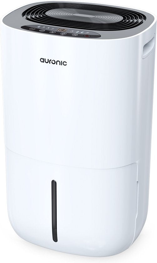Auronic - Luchtontvochtiger - 16 l Capaciteit - Digitale Vochtigheidsmeter - Met Nachtmodus & Timer - 2 l Watertank - Kunststof - Wit