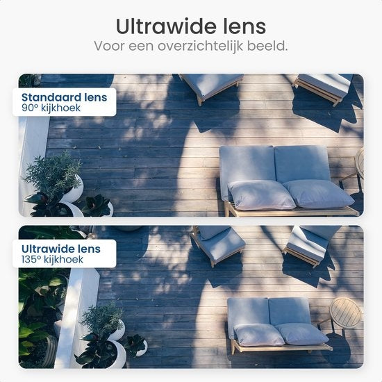 Gologi outdoor camera - Buiten camera met nachtzicht - Beveiligingscamera - IP camera - Security camera - 4x Digitale zoom - 3MP - Met wifi en app