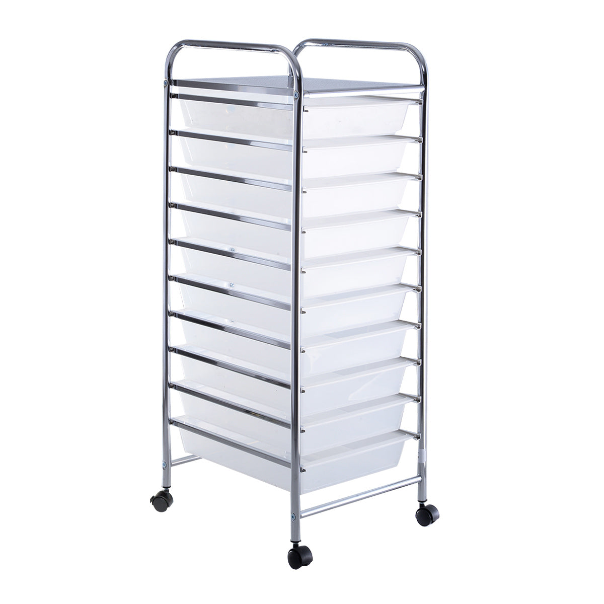Coast -trolleys met laden Rollecontainer badkamer roller wagen badkamer trolley met 10 stapelbare laden