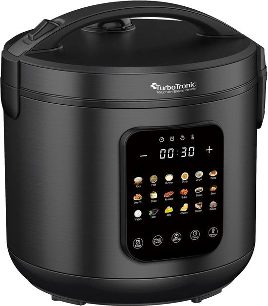 TurboTronic DMC21 Multicooker met 18 Kookprogramma's - Zwart