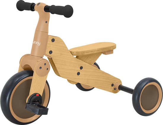 Sunny Walker 2-in-1 1000 Houten Loopfiets - Vanaf 2 jaar - Walker Trike - Verstelbaar zadel - FSC Mix