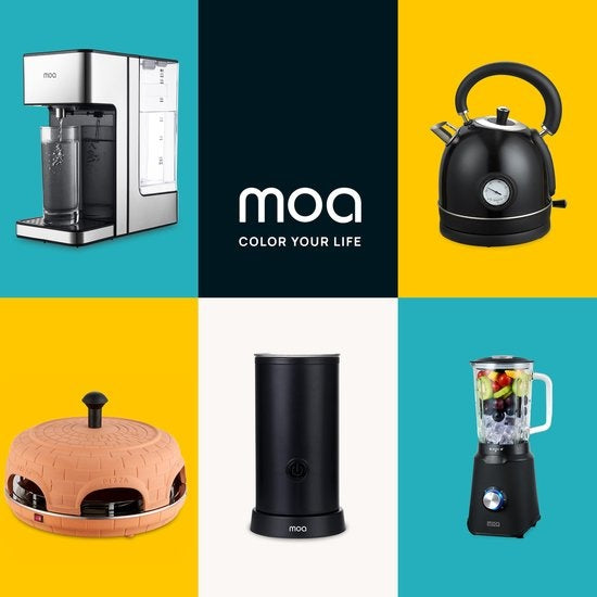 MOA Pizzarette - Pizza Oven - Pizza La Casa - 6 personen - RVS bakplaat - Terracotta - P06