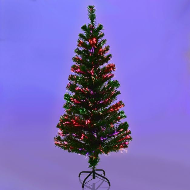Coast Kunstkerstboom met Gekleurde Glasvezel Verlichting - 150cm - Groen