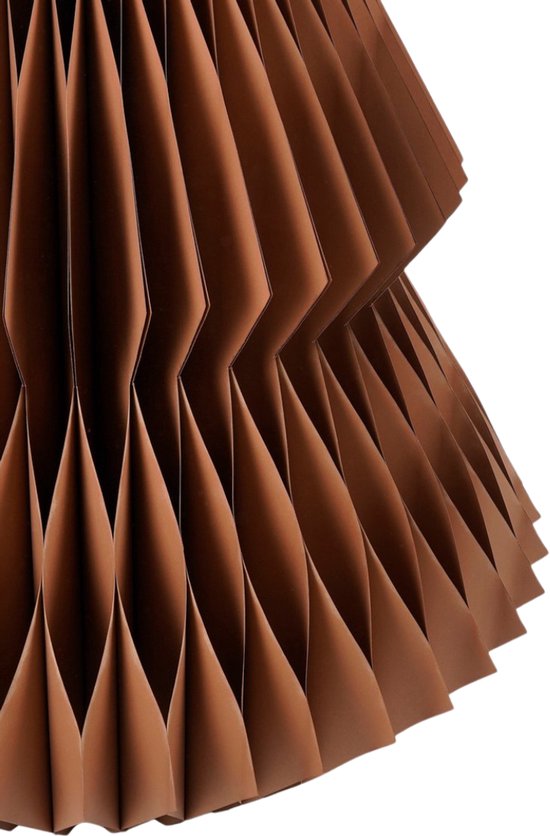 Mica Decorations Papieren Kerstboom - Opvouwbare Kunstkerstboom - H152 x Ø104 cm - Kerst Decoratie - FSC Mix - Bruin