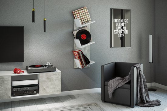 LP vinyl design wandrek wandkast Sulda wit