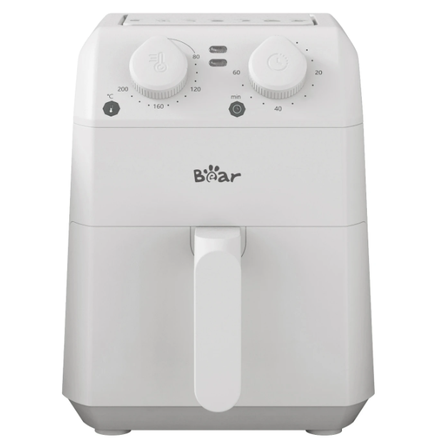Bear QZG-K12T1 Compacte Airfryer 3L - Wit - 20,5 x 26,5 x 28,5 cm