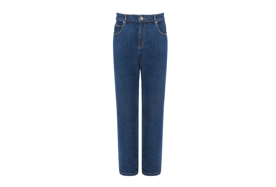 Milanoro - Stijlvolle jeansbroek voor heren - Donkerblauw - W38 - L30