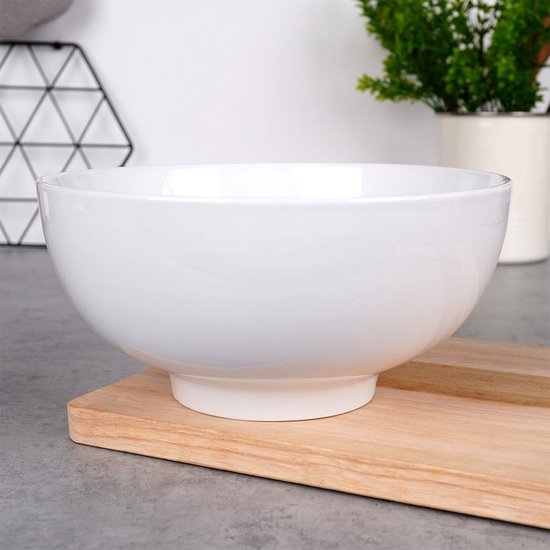 Schaal Porselein Wit 20 cm, 1,6 l - Fruitschaal - Serveerschaal - Schaaltje