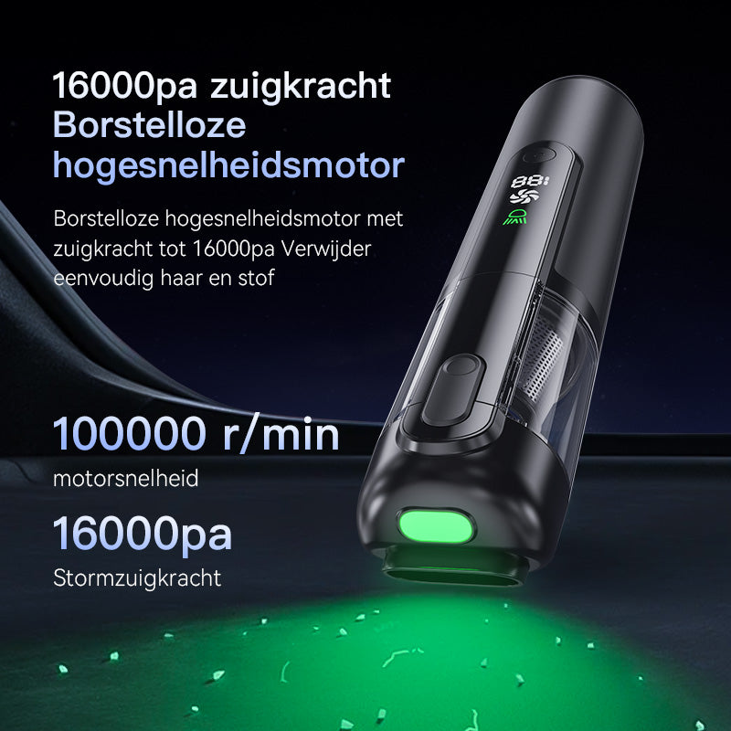 EasyWox Q808 draadloze autostofzuiger - 16500 Pa - grijs