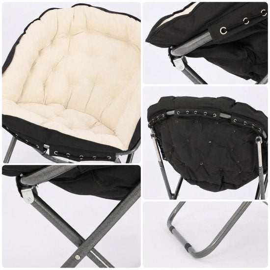 Moon Chair Opvouwbaar – Campingstoel – Loungestoel – Verstelbaar – Gevoerde Klapstoel