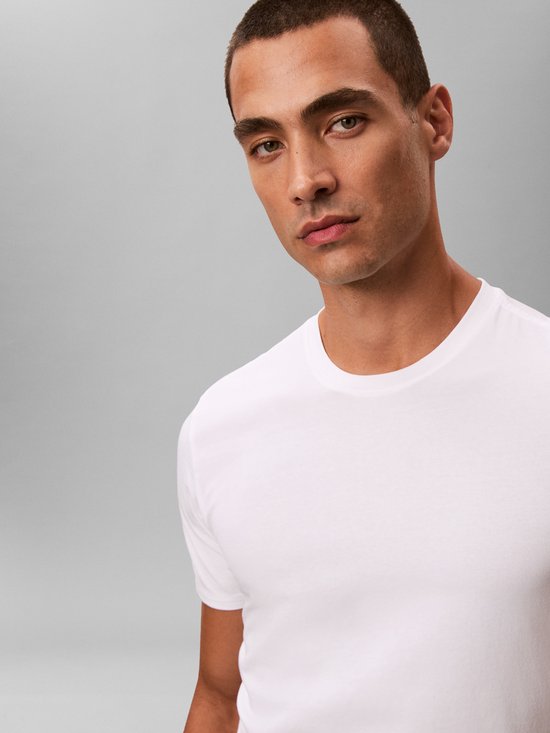 Calvin Klein heren 3P O-hals shirts wit