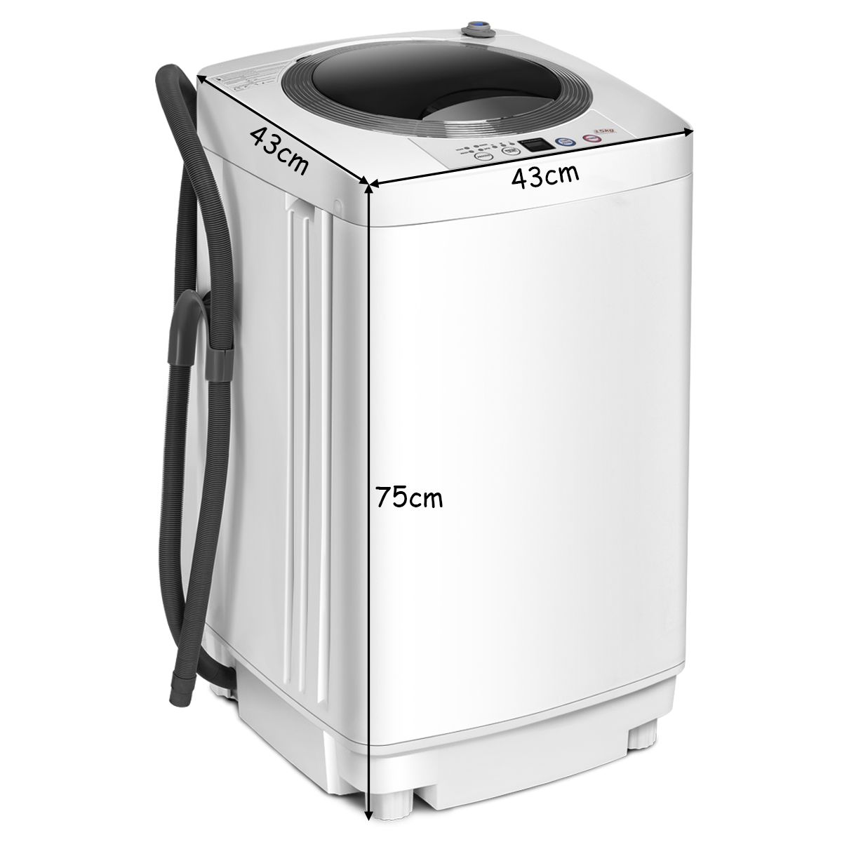 Coast Volautomatische Wasmachine - 2-in-1 wassen en centrifugeren - compact ontwerp - wit