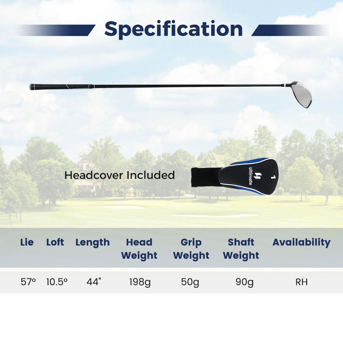 Coast Golfdriver voor Heren - 460 cc clubhoofd - Grafiet shaft - Zwart en Zilver